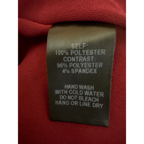 Lulus Red Sleeveless Racerback Deep V-Neck Faux Wrap Tank Bodysuit Top Size S - Picture 4 of 4